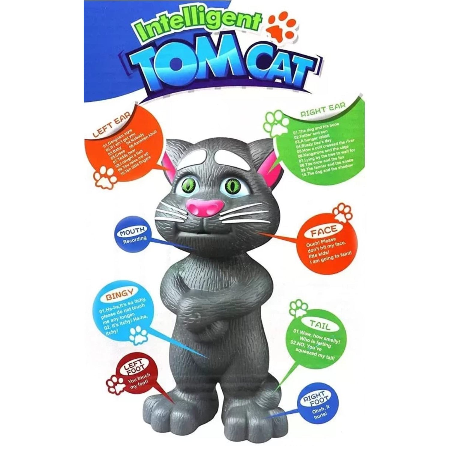 4524 Talking, Mimicry, Touching Tom Cat Intelligent Interactive Toy with Wonderful Voice for Kids, Children Playing and Home Decorate. DeoDap 4524 Talking, Mimicry, Touching Tom Cat Intelligent Interactive Toy with Wonderful Voice for Kids, Children Playing and Home Decorate. DeoDap